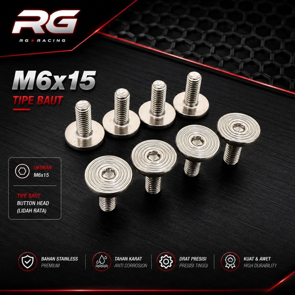 Body Bolts Thread 10 threads M6AKU15 แผ่น Bolts Dashboard Bolts Etc Universal มอเตอร์ Nonthabury