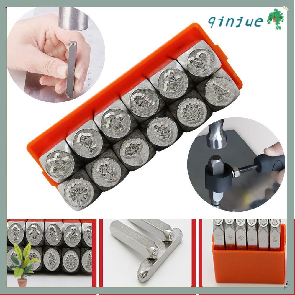 QINJUE รูปแบบ Punch Handmade ชุดเครื่องมือเครื่องมืออัตโนมัติเครื่องประดับ DIY แสตมป์โลหะ Punches