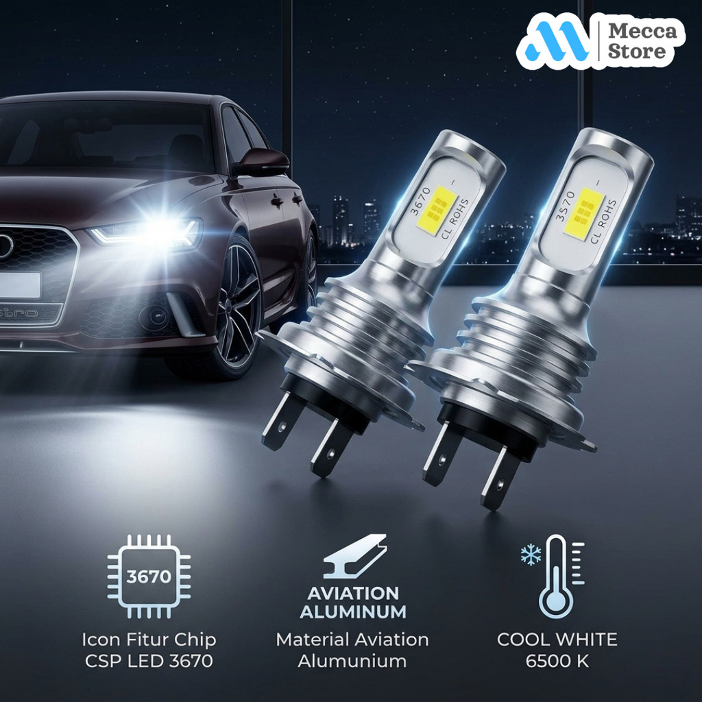H4 CSP ชิป 6500K 8W ไฟหน้ารถ LED 2 ชิ้น