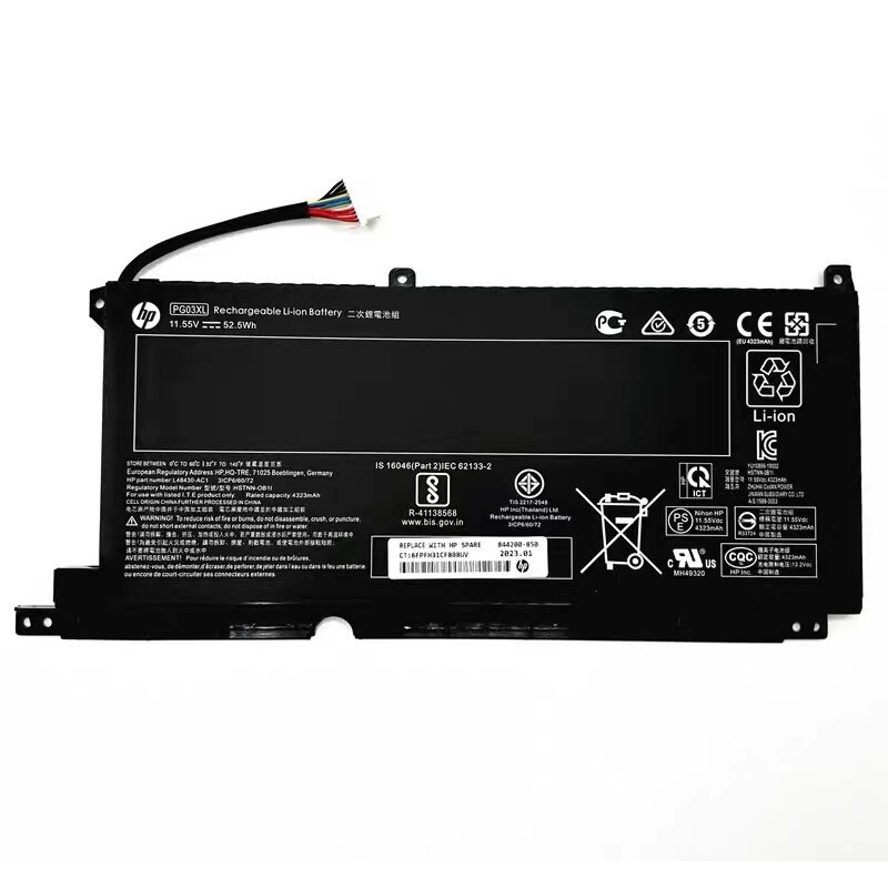 เหมาะสําหรับแบตเตอรี่ HP MAX 15-dk0021TX ec0056 16-a0004TX C141 PG03XL