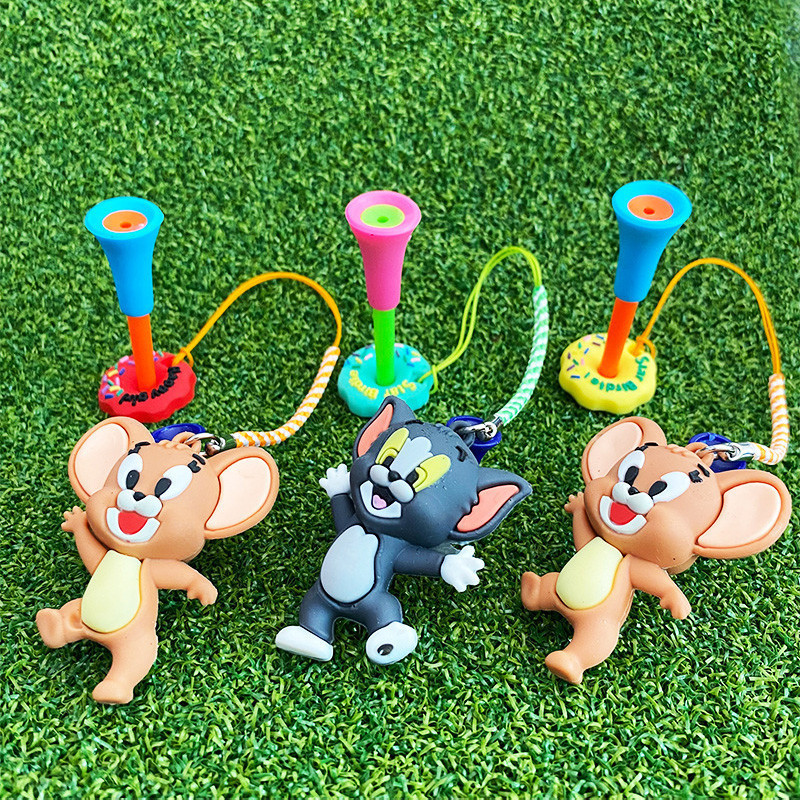 Cartoon GOLF TEE TOM และ JERRY ANTI-LOST PENDANT 83MM PLASTIC BALL TEE EST-6503