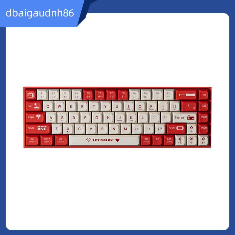 READY STOCKAJAZZ AK680 คีย์บอร์ดเกม ABS Keycap 68 คีย์คีย์บอร์ดแบบมีสาย Hot Swap สําหรับแล็ปท็อปพีซี