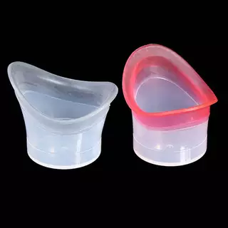 [ใหม่] 2 ชิ้น Eyewash ถ้วยซิลิโคน Resuable Soft Eye Bath Cup ถ้วยล้างตา [TH]