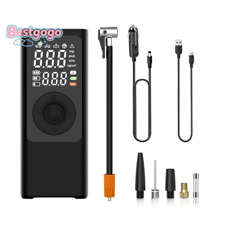 [Bestgogo-t] เครื่องเติมลมยางไฟฟ้าไร้สายแบบครบวงจรพร้อมไฟ LED สําหรับอัตราเงินเฟ้อที่รวดเร็วและแม่นยํา