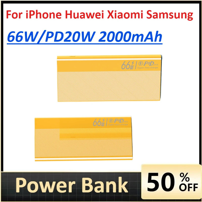 Power Bank 20000mAh 66W PD Super Fast Charging สําหรับ IPhone Huawei Xiaomi Samsung Powerbank ภายนอก
