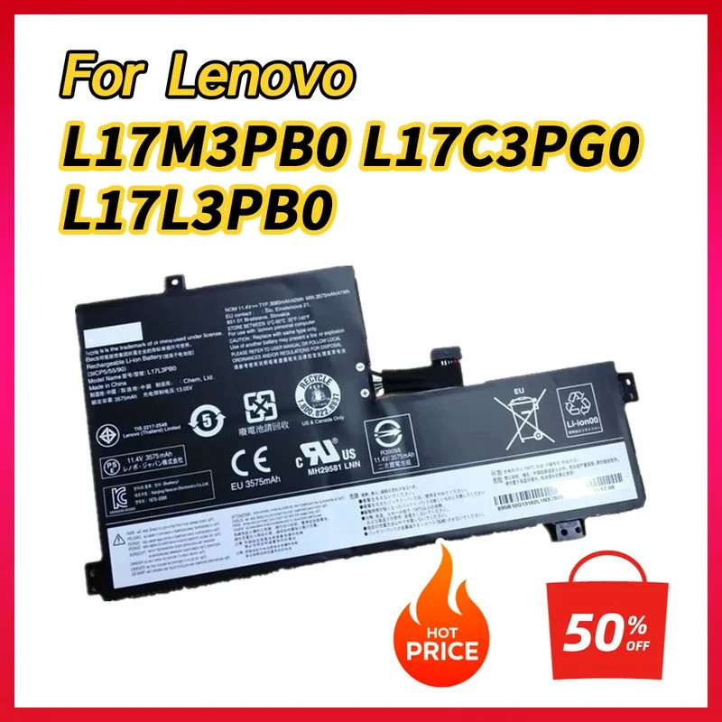 100% ใหม่ Original L17M3PB0 L17C3PG0 L17L3PB0 5B10Q13163 แบตเตอรี่แล็ปท็อปสําหรับ Lenovo Chromebook 