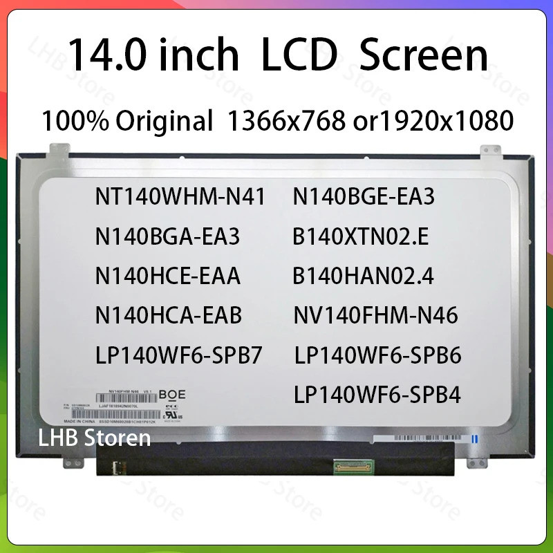 14 "หน้าจอ LCD สําหรับ Lenovo ThinkPad T460 T460p T460s T470 T470p T470s T480 T480s L460 L470 L480 L