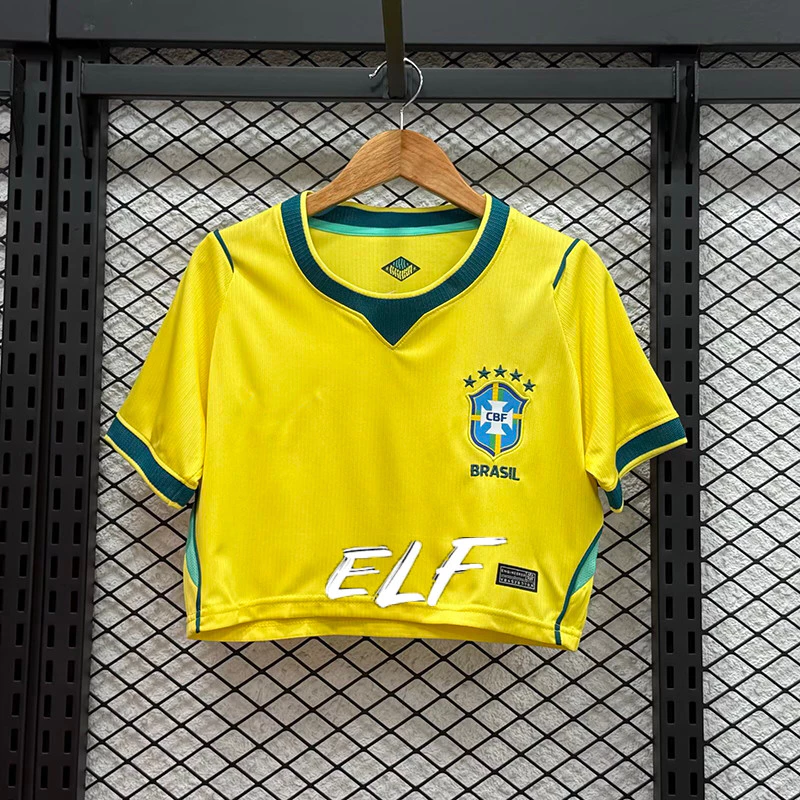 เสื้อครอปฟุตบอลผู้หญิงs World Cup เสื้อกีฬาแขนสั้น