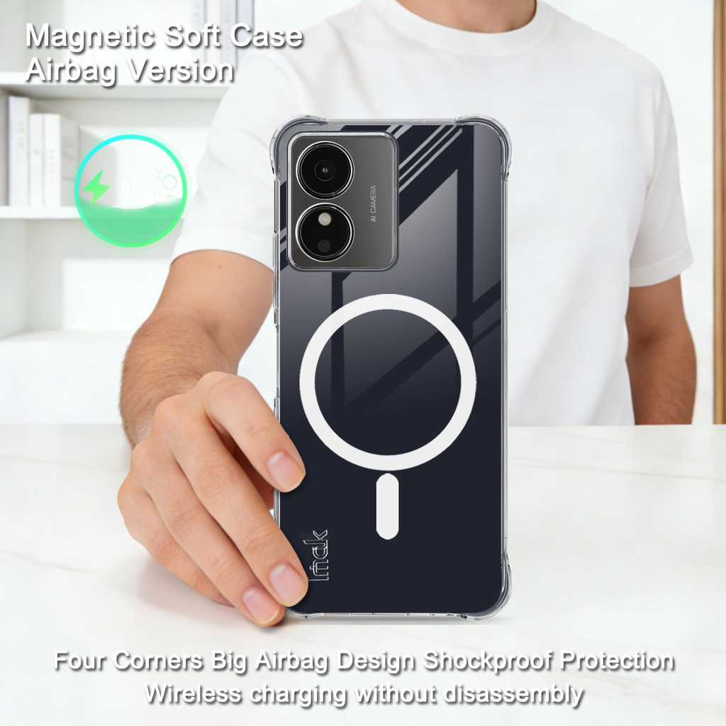 สําหรับ HMD Aura 2 / HMD Key / HMD Arc - เคส IMAK TPU ใส แม่เหล็กวงแหวน กันกระแทกแอร์แบ็ก ป้องกันกล้