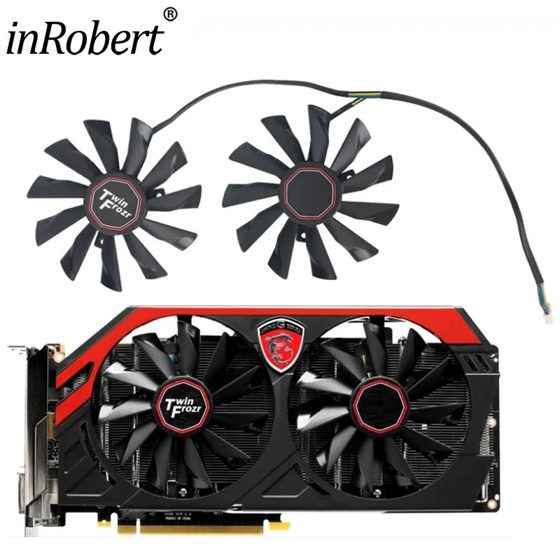 *95 มม.PLD10010S12HH GTX660Ti พัดลมสําหรับ MSI Geforce GTX780Ti/780/750Ti R9 270X 280X 290X Twin Fro