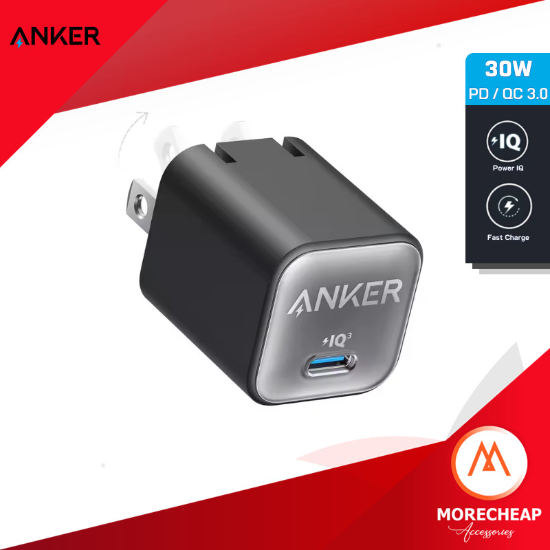 ถูก/แท้ Anker หัวชาร์จ Nano 3 USB-C PD 30W Fast Charge ขนาดเล็ก