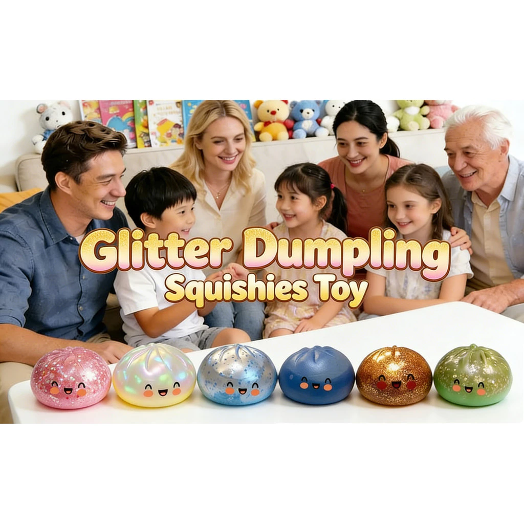 2026 Glitter Dumpling Squishy ของเล่นบีบบัวนุ่ม thumbnail 10