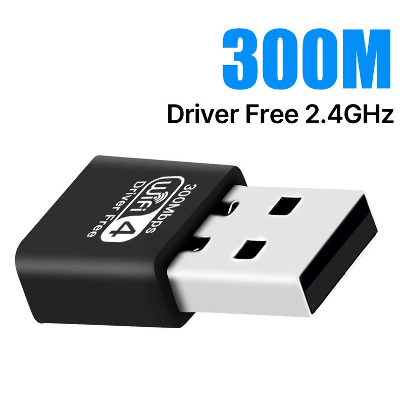300Mbps USB Wifi Dongle 2.4GHz USB 2.0 อะแดปเตอร์ USB WiFi ไร้สายสําหรับแล็ปท็อปเดสก์ท็อปสําหรับ Win
