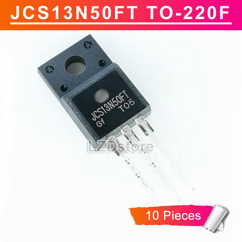 10pcs JCS13N50FT TO-220F JCS13N50 13N50 13N50FT TO220F N-channel 13A/500V MOSFET ทรานซิสเตอร์ใหม่เดิ