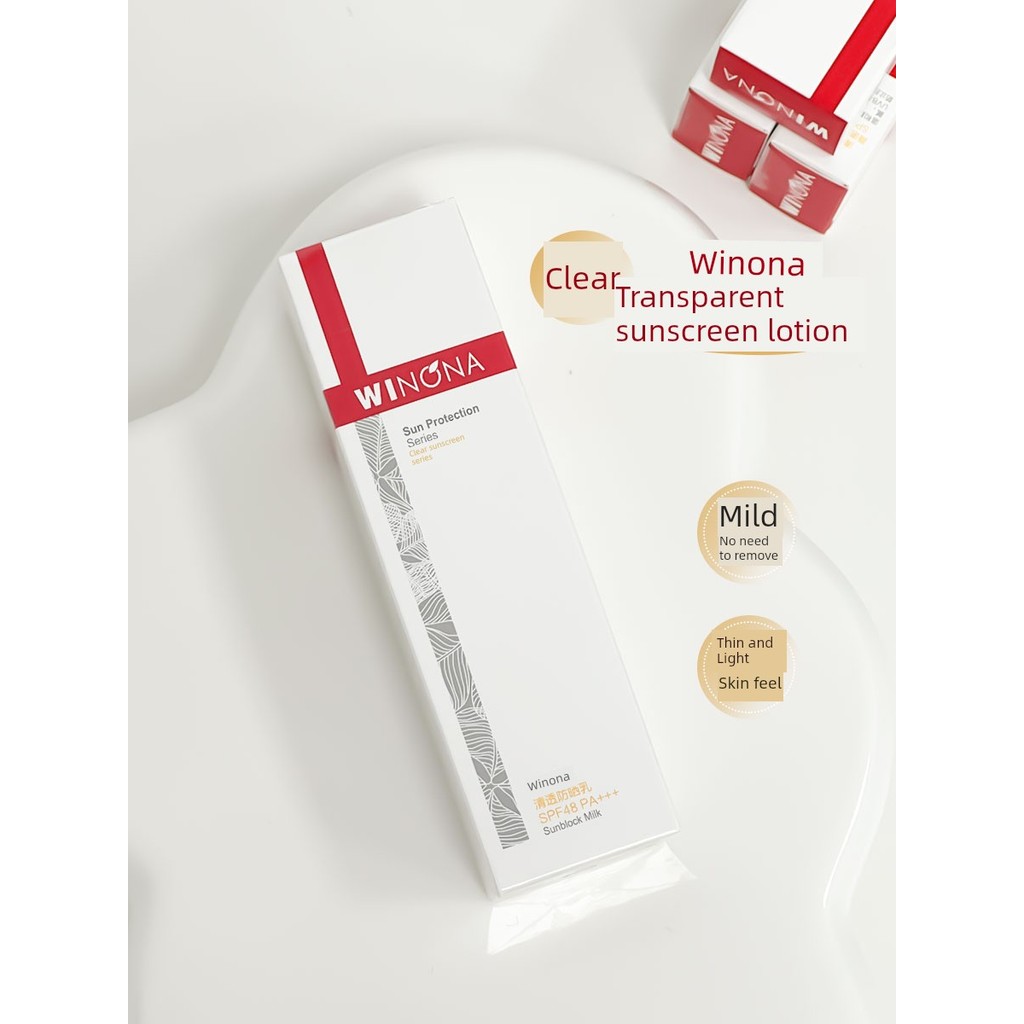 กันแดดตัว กันแดดหน้าฉ่ำ Winona Winona Clear Sunscreen Lotion 50g Outdoor Isolation Ultraviolet Sensitive Skin Sunscreen SPF48 PA+++