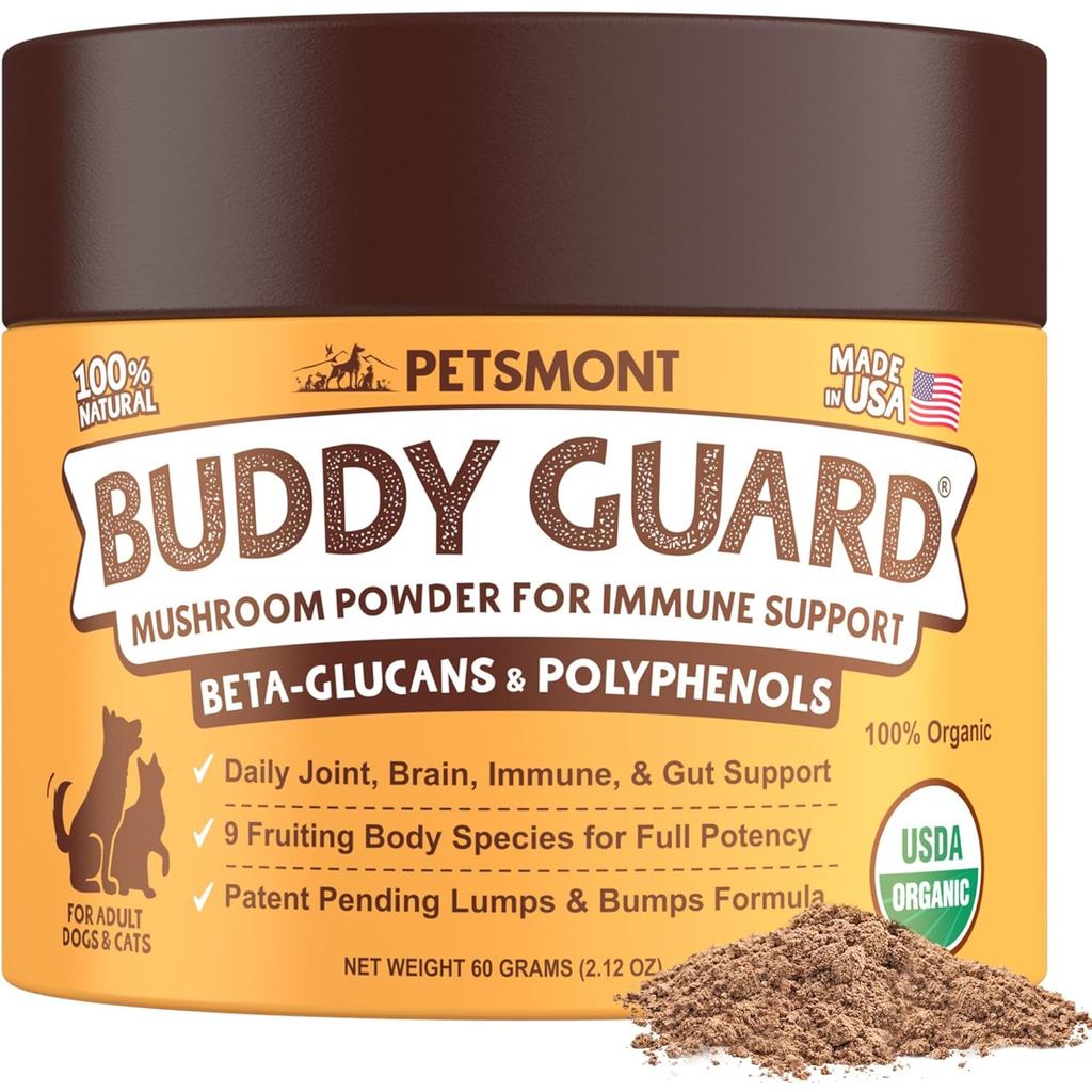 Petsmont Buddy Guard สําหรับ Lumps และ Bumps, Lipoma สําหรับสุนัขและแมว, Pending Organic 9 Mushroom 