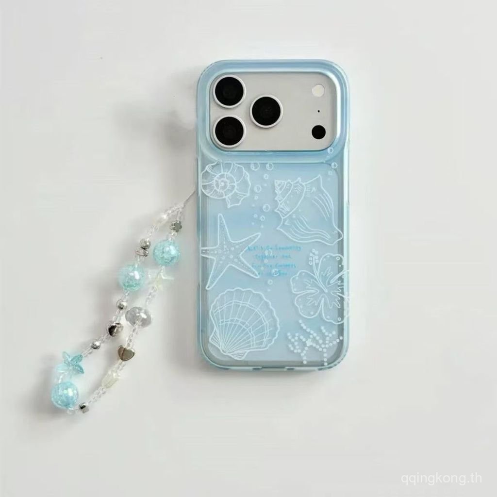เคสโทรศัพท์ เหมาะสําหรับ iPhone Blue Series Star Shell iPhone17Pro/16/15/14 เคสโทรศัพท์ 13 สาวหัวใจ 12 น่ารัก 11 Matte xr เคสป้องกัน HTLL