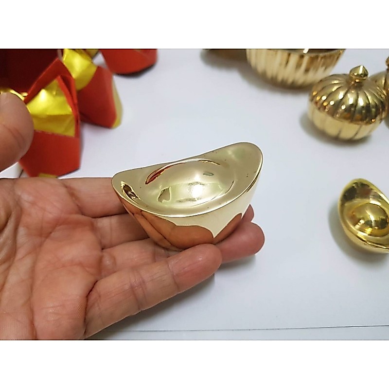 Brass byfa0 F1182 เงินจีนโบราณ (ก้อนใหญ่ในภาพ)หยวนเป่า