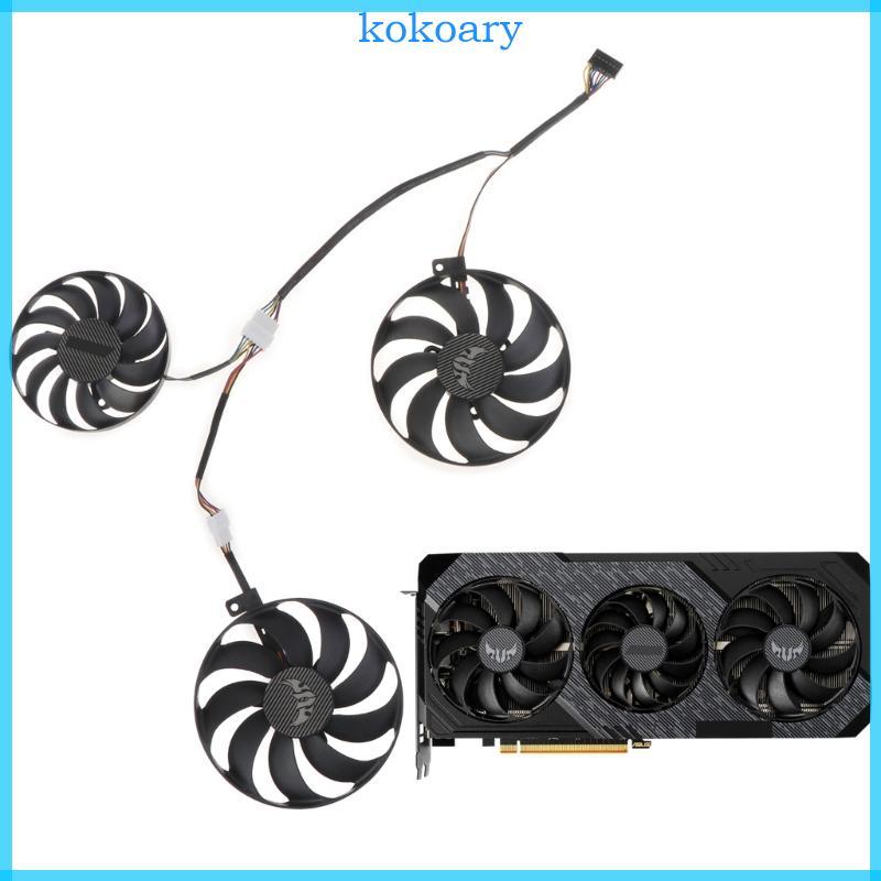 KOK 4Pin 12V GPU พัดลมระบายความร้อนสําหรับ Radeon RX 5700 XT 8GB TUF X3 EVO OC RX 5600 XT