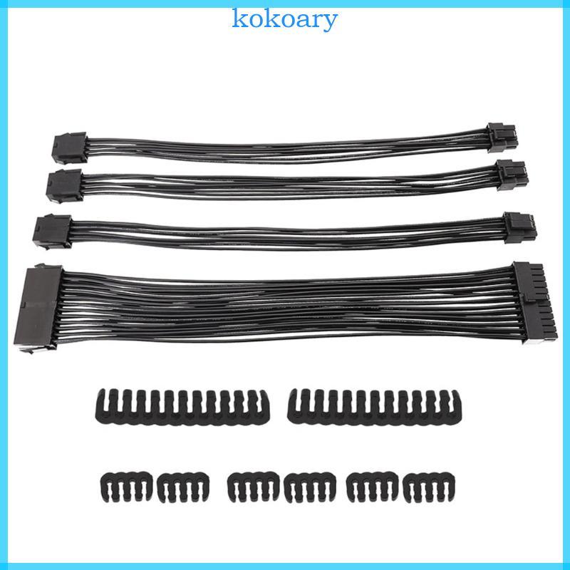 KOK 24pin PSUs สายกราฟิกการ์ด 8pin และเมนบอร์ด 24pin สายไฟ CPU 8Pin สายไฟ