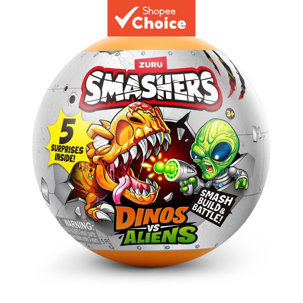 SMASHERS Battle Alien Surprise Egg Blind Box Tyrannosaurus Rex Boy ของขวัญวันเกิด/ของเล่นต่อสู้เด็กแกล้งทําเป็นเล่นของเล่น