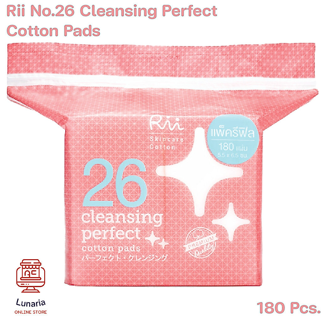 Rii Skincare Cotton No.26 Cleansing Perfect Cotton Pads [5.5x6.5 cm] Refill Pack ริอิ สกินแคร์ คอตต้