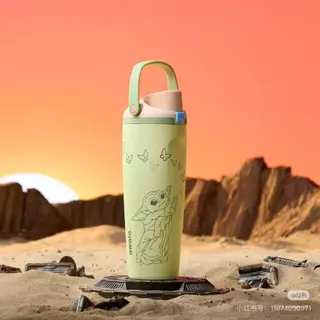 แก้วน้ํา Owala Star War Series พร้อมที่จับ | กระติกน้ําร้อนหุ้มฉนวนสแตนเลส 304 กลางแจ้งแบบพกพา | กระบอกน้ํา