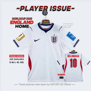 ASPORT [PLAYER ISSUE] Jersey Bola INGGRIS HOME WORLD CUP 2026 White PI - Baju Bola ENGL4ND HOME PIALA DUNIA 2026 PLAYER ISSUE HIGH QUALITY