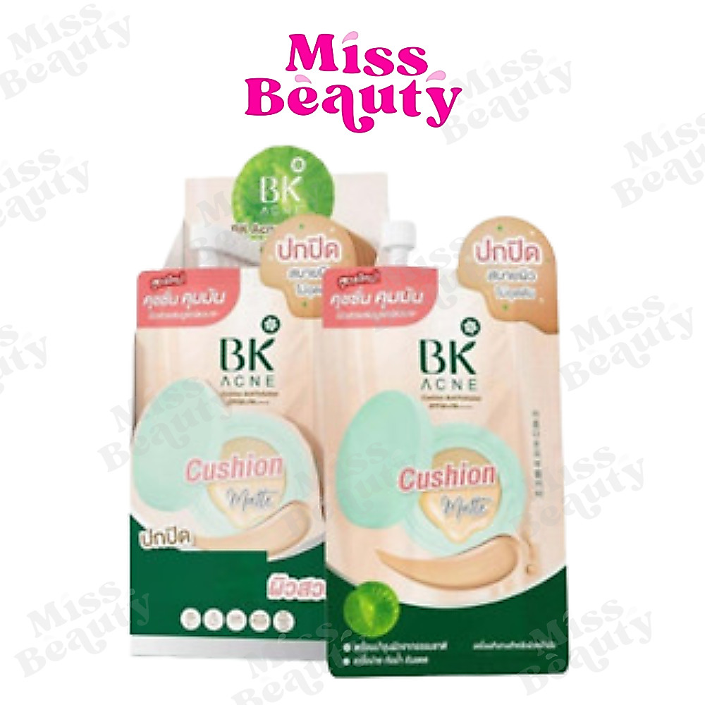 (กล่องX6ซอง) BK Acne Cushion Antipollution SPF50+PA++++ 7กรัม คุชชั่นสิวผิวเกาหลี