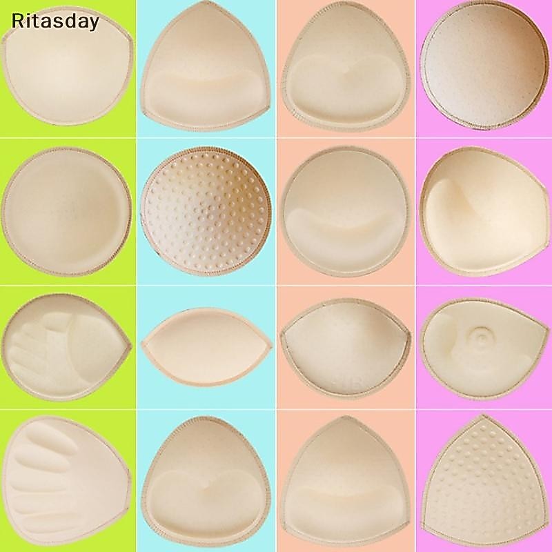 Ritasday 1 คู่ฟองน้ําแทรกใน Bra เบาะสําหรับชุดว่ายน้ําเต้านม Push Up เติม Brassiere ใหม่