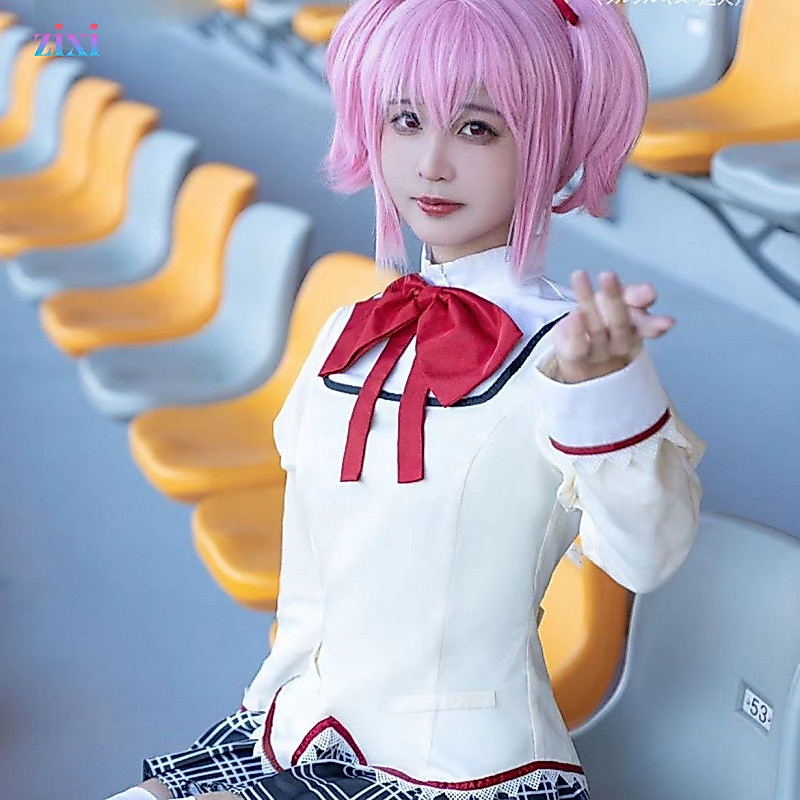 Puella Magi Madoka Magica คอสเพลย์ชุดนักเรียน Kano Madoka Homura Kosumi ชุด Sayaka คอสเพลย์