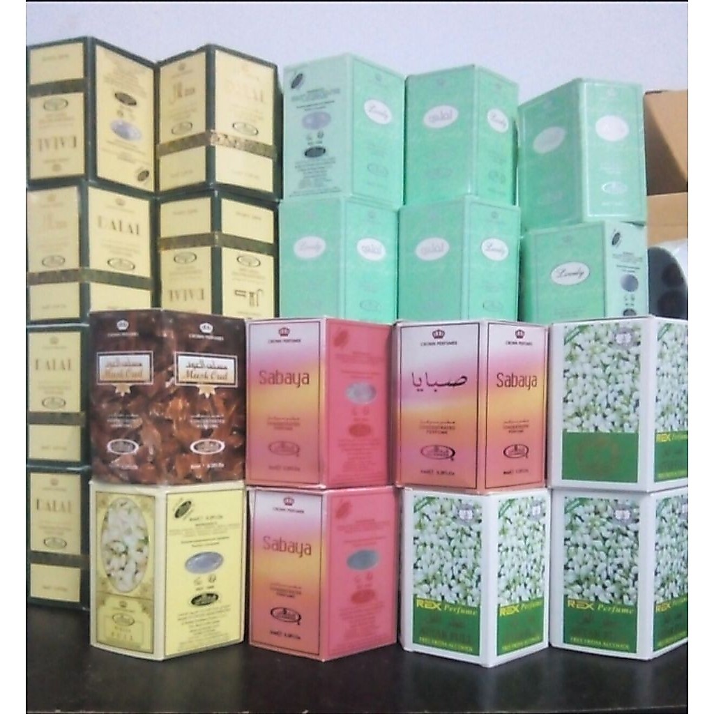 นำ้หอม อาหรับ ยกกล่อง ขนาด 6 ml. 1กล่อง6ขวด กลิ่นหอมติดทนนาน