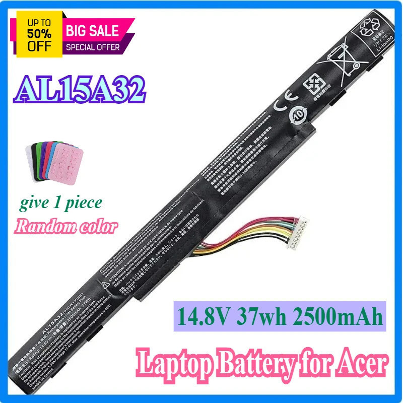 AL15A32 แบตเตอรี่แล็ปท็อปสําหรับ Acer Aspire E5-553G E5-772G E5-573G E5-473G E5-573G-57IR E5-473G E5