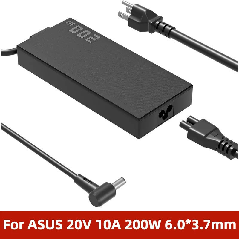 200W 20V10A 6.0*3.7 มม.อะแดปเตอร์ชาร์จไฟสําหรับ ASUS ROG Zephyrus G15 GA503QM GA503QS GA503QR ASUS-T