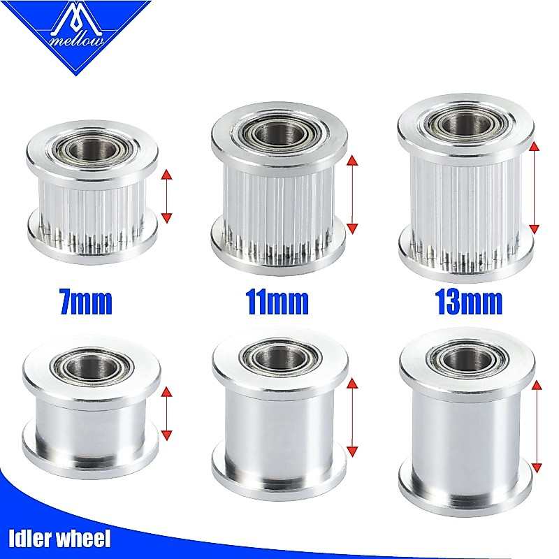Mellow 20 ฟันรอกล้อ GT2 Idler Timing Bore 5 มม. อลูมิเนียมเกียร์ฟัน