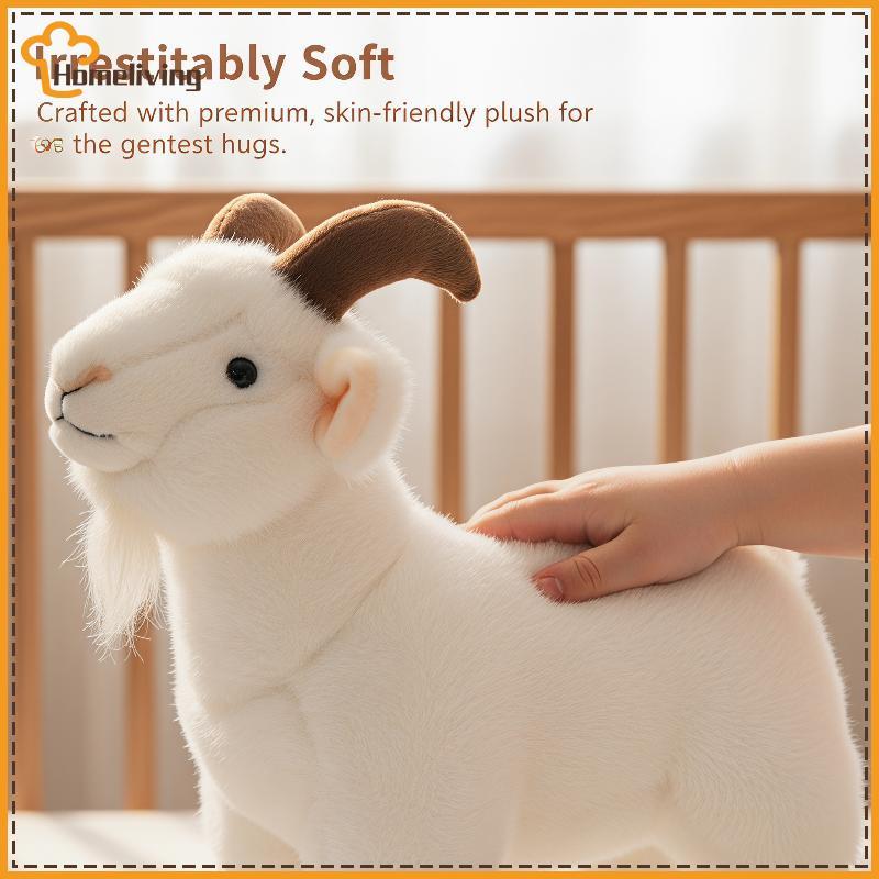 บ้านสมจริงแพะตุ๊กตาของเล่น Ultra Soft Cuddly ตุ๊กตาสัตว์สําหรับ Home Office Decor เด็กวันขอบคุณพระเจ้าของขวัญ 1 PC TH