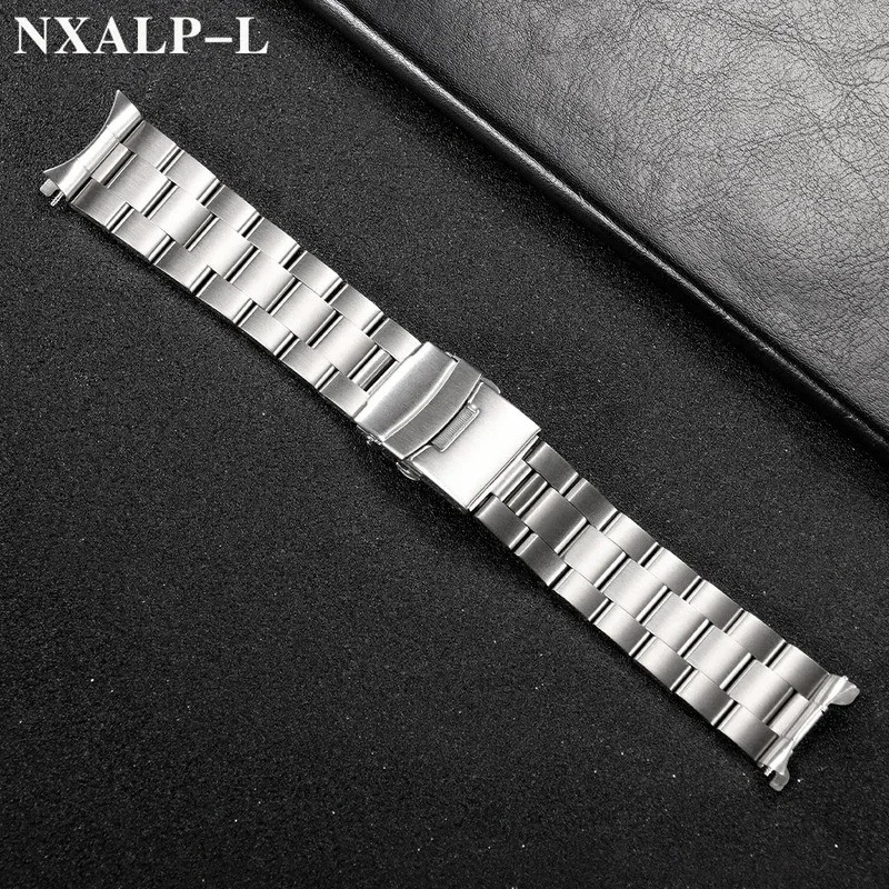 สายนาฬิกาปลายโค้งสําหรับ ไซโก้ Skx007 Skx009 สําหรับหอยนางรมแข็งสร้อยข้อมือสแตนเลสผู้ชายกีฬาดําน้ําส