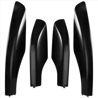 4 ชิ้นสีดํา ABS แร็คหลังคา Rail End Cap Protector ฝาครอบเชลล์หลังการขายเปลี่ยนใช้งานร่วมกับ Toyota Fortuner 2004-2014