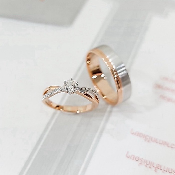 Wedding Ringsแหวนหมั้นแหวนแต่งงานAmantio Diamond