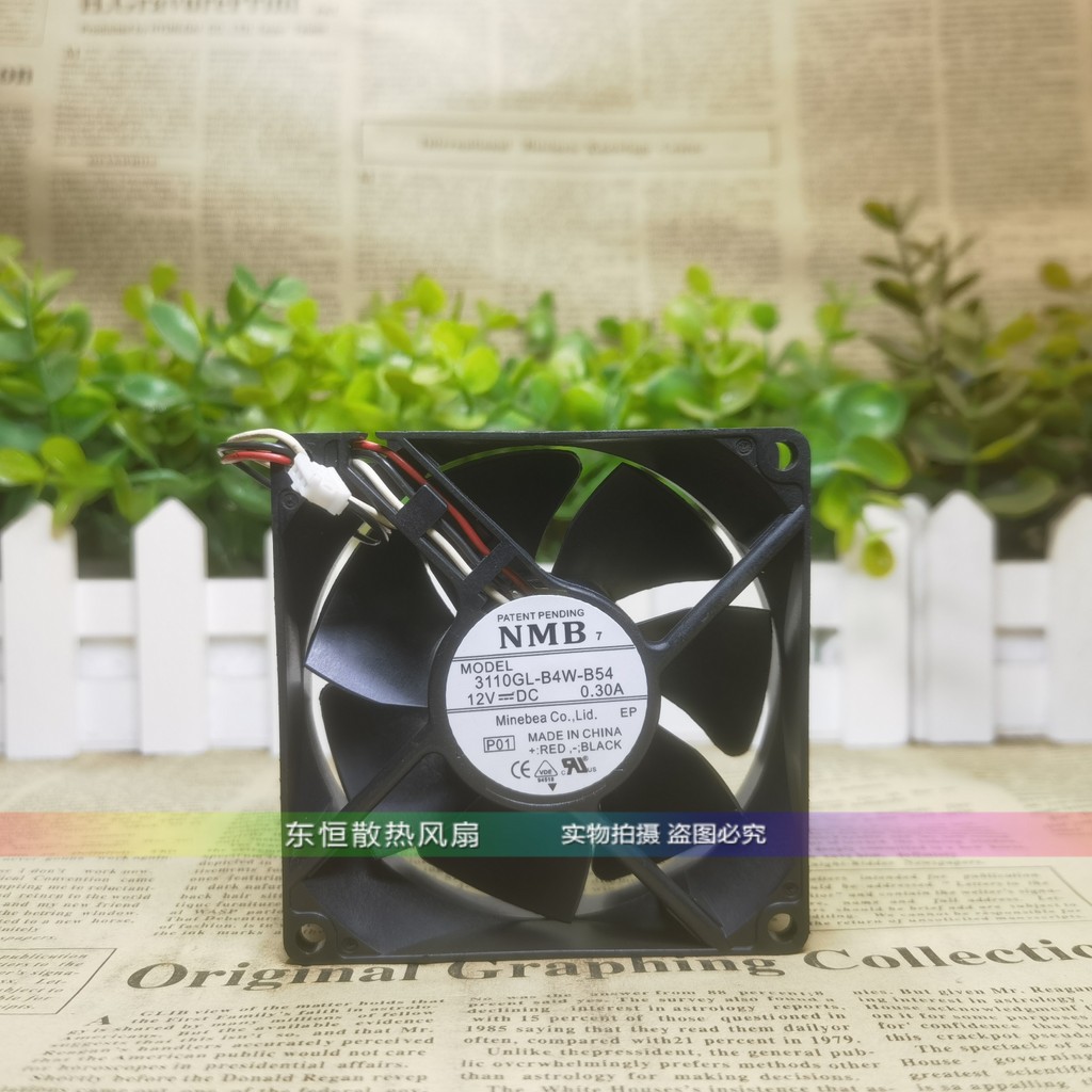 Original NMB 3110GL-B4W-B54 8025 12V 0.30 8 ซม.แชสซีพัดลมระบายความร้อน