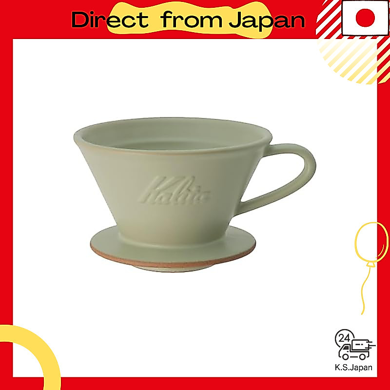 Kalita Coffee Dripper, Mino Ware, High Insulation, Ceramic for 2-4 People, DACHI & Kalita MI185 Pist