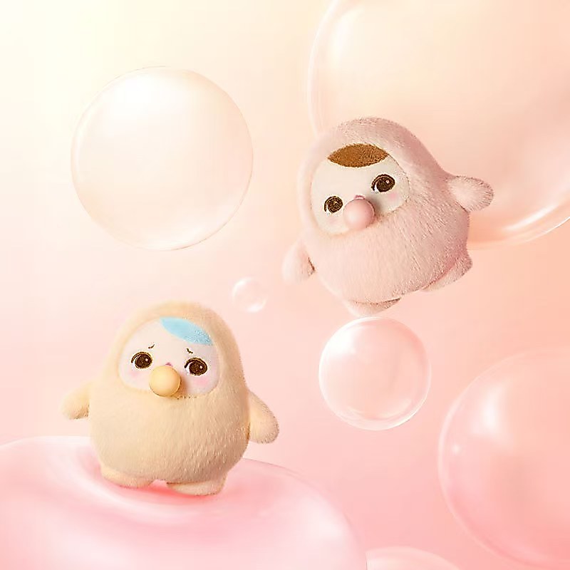 P POPMART PUCKY Bubble Series ตุ๊กตาจี้ลึกลับกล่องของเล่น