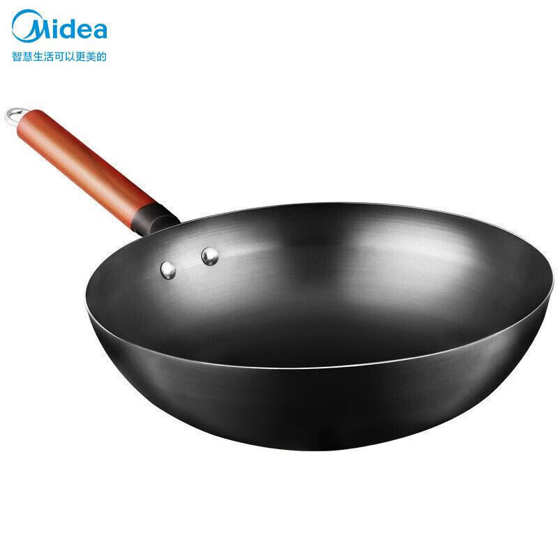 กระทะเหล็กเคลือบกันติด Midea ขนาด 32 ซม. สำหรับผัดอาหาร รุ่น MP-CT32A09