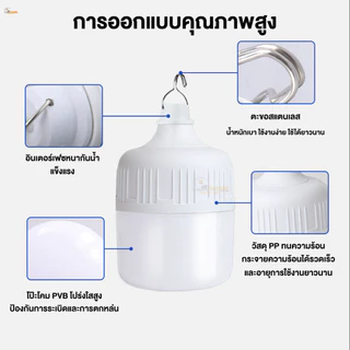 หลอดไฟแขวน LED DC12V พร้อมสายหนีบแบตเตอรี่ แสงสว่างคมชัด ใช้งานได้ทุกสถานที่