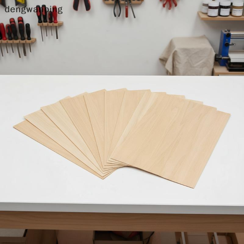 [Dew] 10 ชิ้น 15x10 เซนติเมตร Basswood Boards - 2 มิลลิเมตรบางแผ่นไม้ที่ยังไม่เสร็จสําหรับหัตถกรรมและรุ่นทําไม้ตกแต่ง [TH]