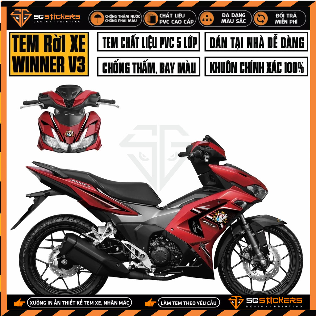 สติ๊กเกอร์ติดรถ Winner V3 Racing Boy Style | WNV3-08 | ผู้ชนะ X 2022 อาร์ซีบี รูปลอกที่ถอดออกได้สําห