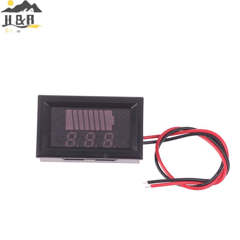 H&B Aug Car Battery Charge Level Indicator 12V 24V 36V 48V 60V ความจุ Meter Tester Blue Display LED 