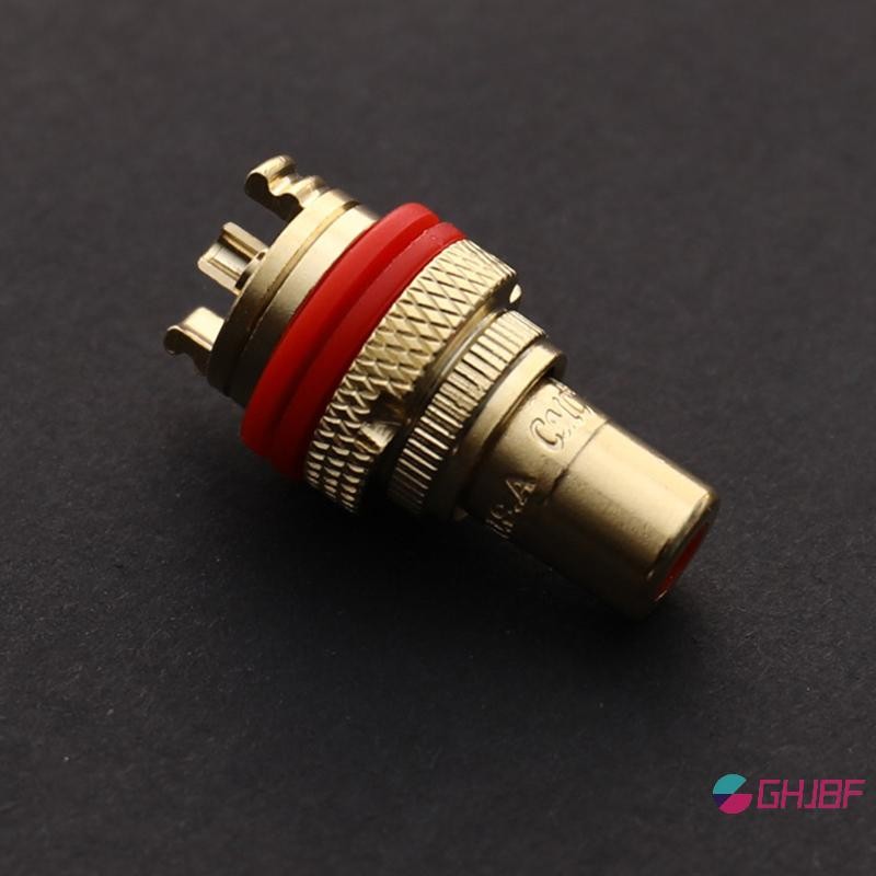 GHJBF] 1 ชิ้น/1 คู่ทองแดง CMC RCA หญิง Terminal Jack Socket AV Audio Video Connector ss คอเต่า นาย