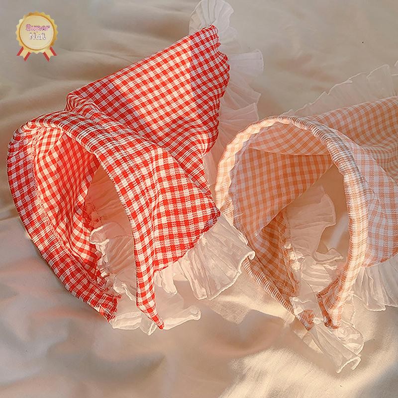 Flth สไตล์ลูกไม้ผ้าพันคอผมผู้หญิง Retro สามเหลี่ยมผมวง Headscarf หมวก Travel Photo Turban Accessorie Vary
