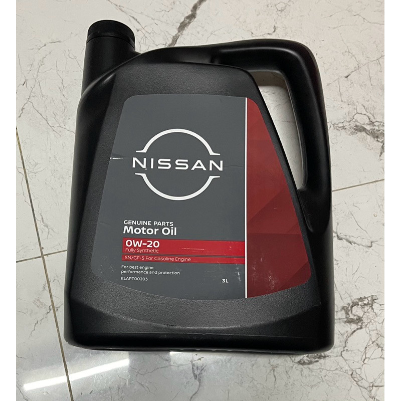 น้ำมันเครื่อง Nissan 0w-20 fully synthetic 3L Gasoline Engine
